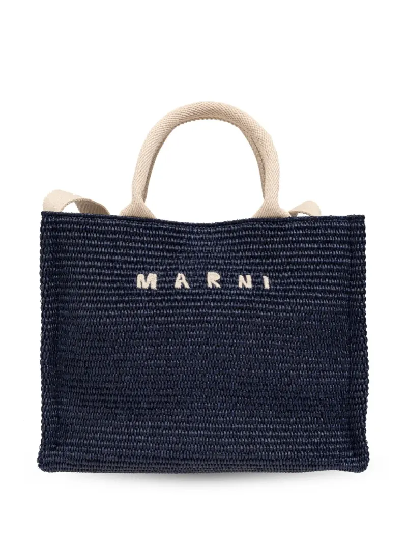 Marni Bast-Shopper mit Logo-Stickerei
