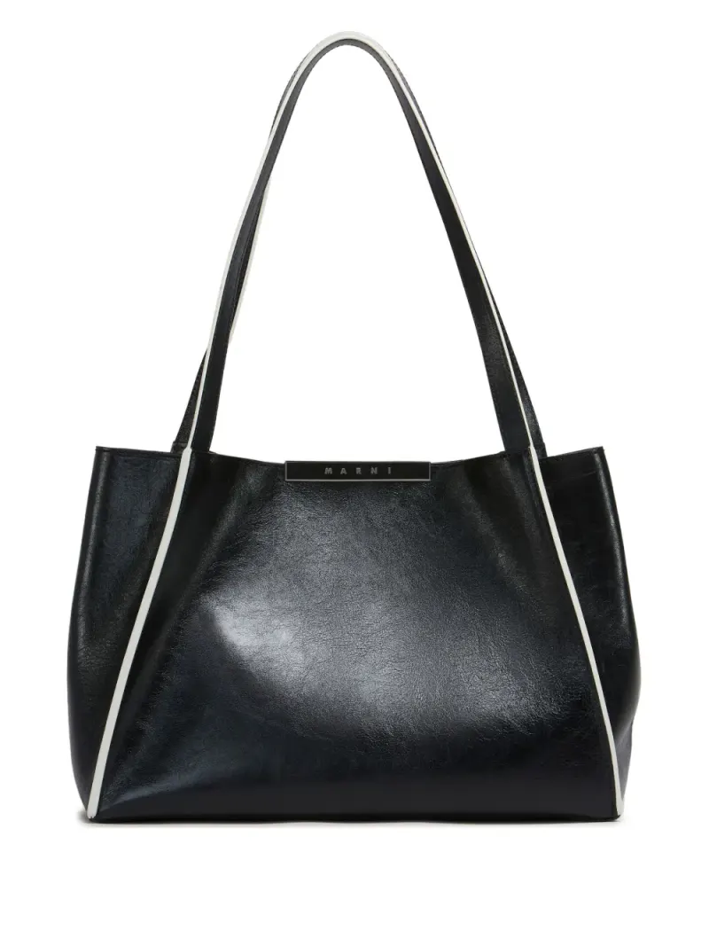 Marni Kleine Cresta Tote Bag in Schwarz