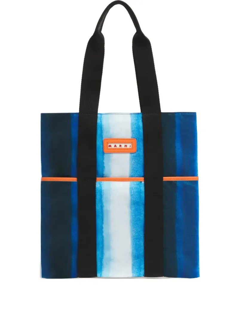 Marni Gestreifter Tote Bag mit Henkeln