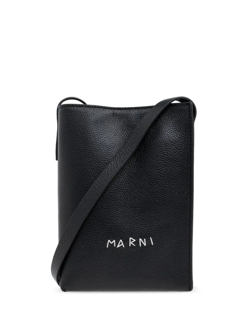 Marni North Nano Schultertasche in Schwarz