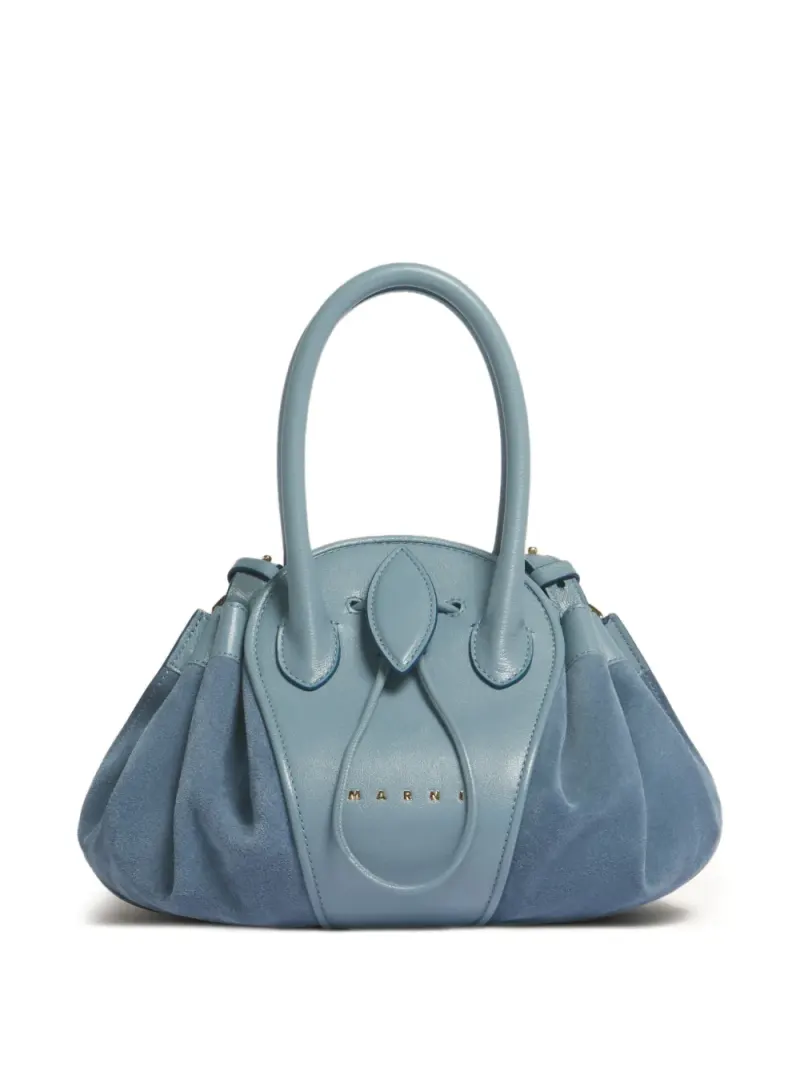 Marni Röhrenförmige Schultertasche mit Henkel in Blau