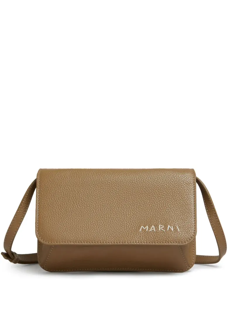 Marni Schultertasche mit Logo-Stickerei