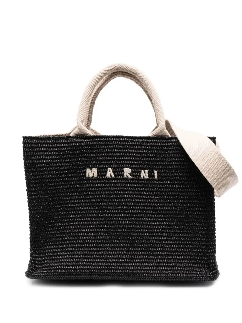 Marni Tote Bag mit Raffiabast-Effekt