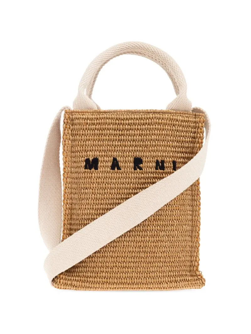 Marni Tote Bag aus gewebtem Bast