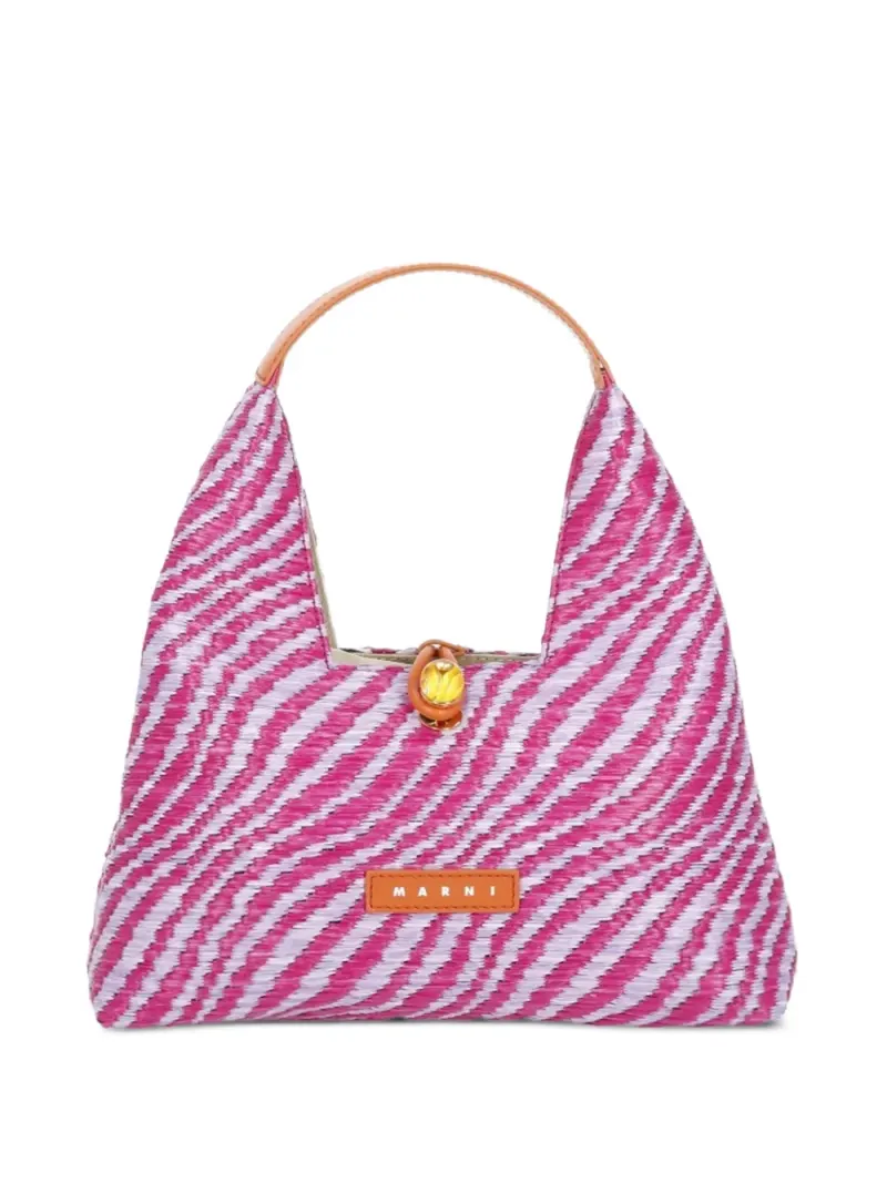 Marni Trapeze Tote Bag mit Logo-Patch in Rosa