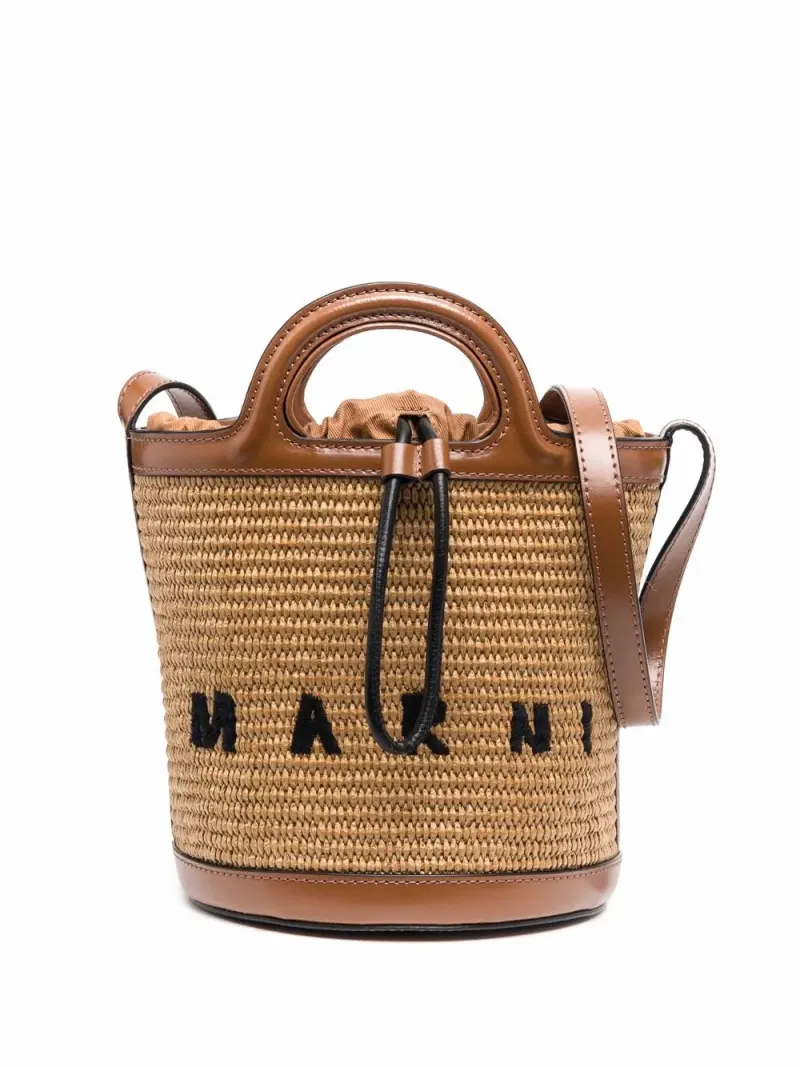 Marni Kleine Tropicalia Beuteltasche in Bastoptik