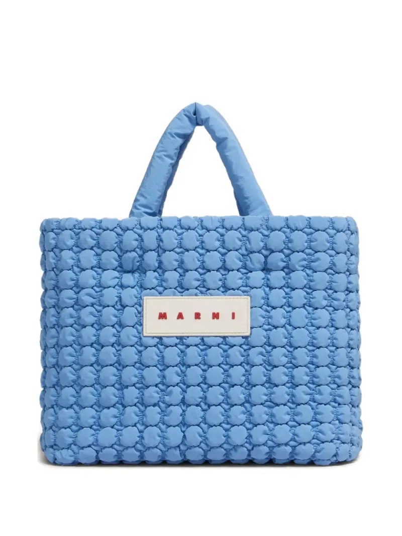 Marni Wattierte Tote Bag in Blau