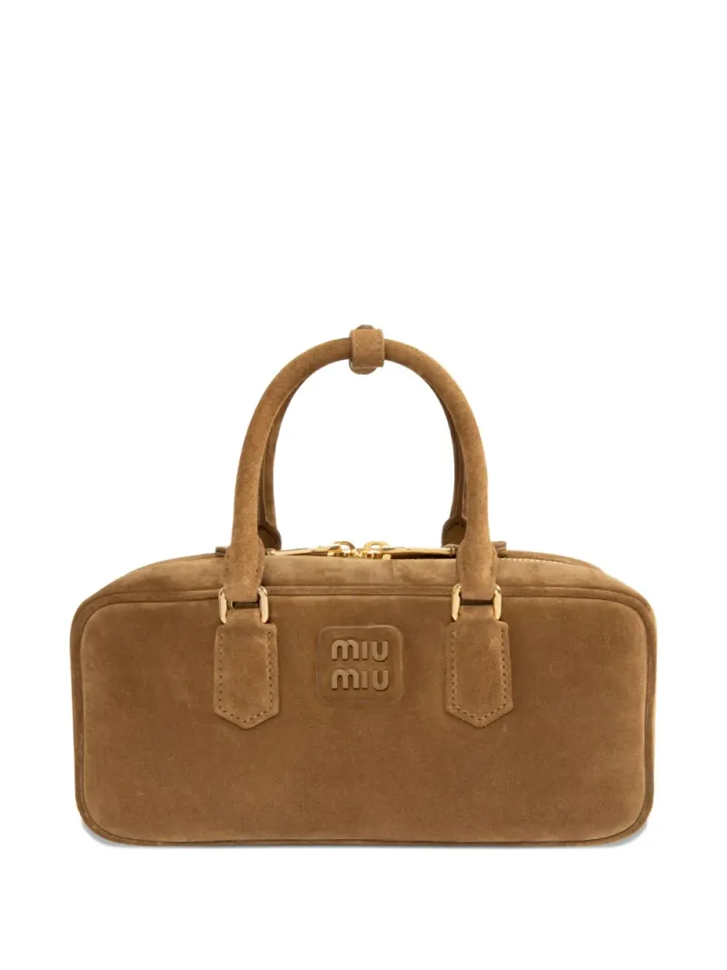 Miu Miu Große Arcadie Satchel-Tasche aus Wildleder