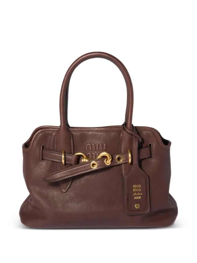 Miu Miu Aventure Tote Bag aus Leder