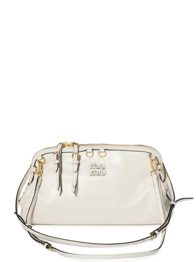 Miu Miu Caprice Clutch aus glänzendem Leder