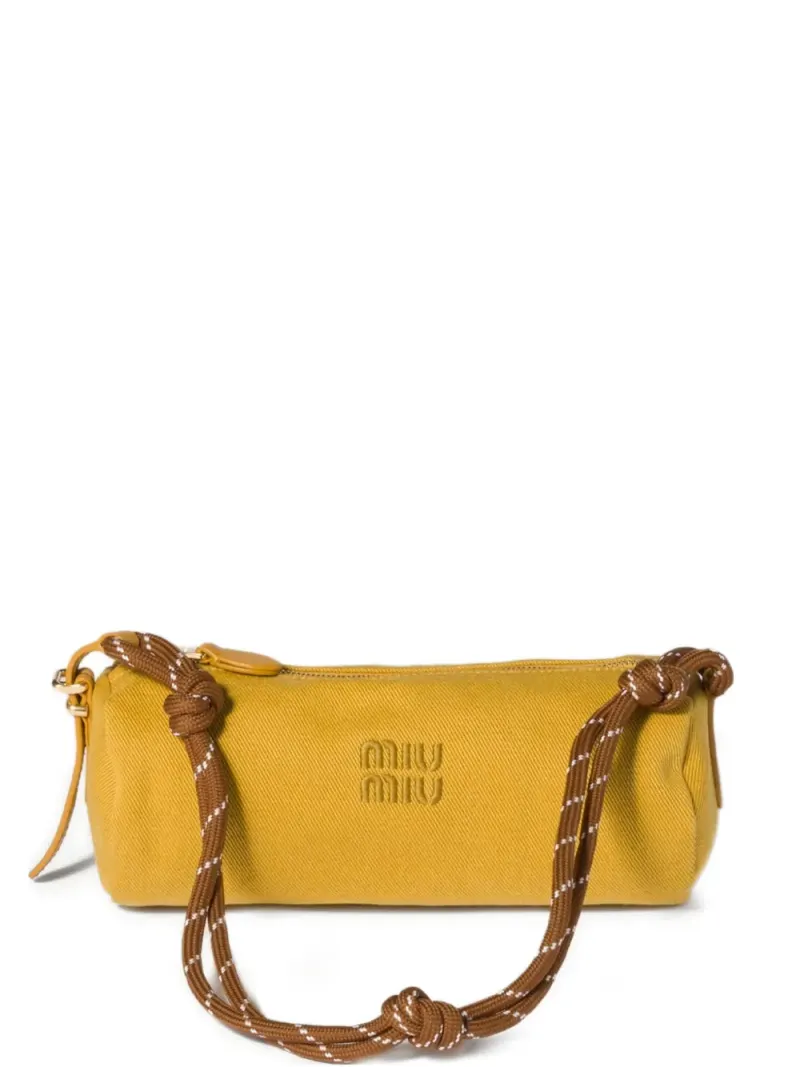 Miu Miu Gabardine-Tasche mit Logo-Stickerei
