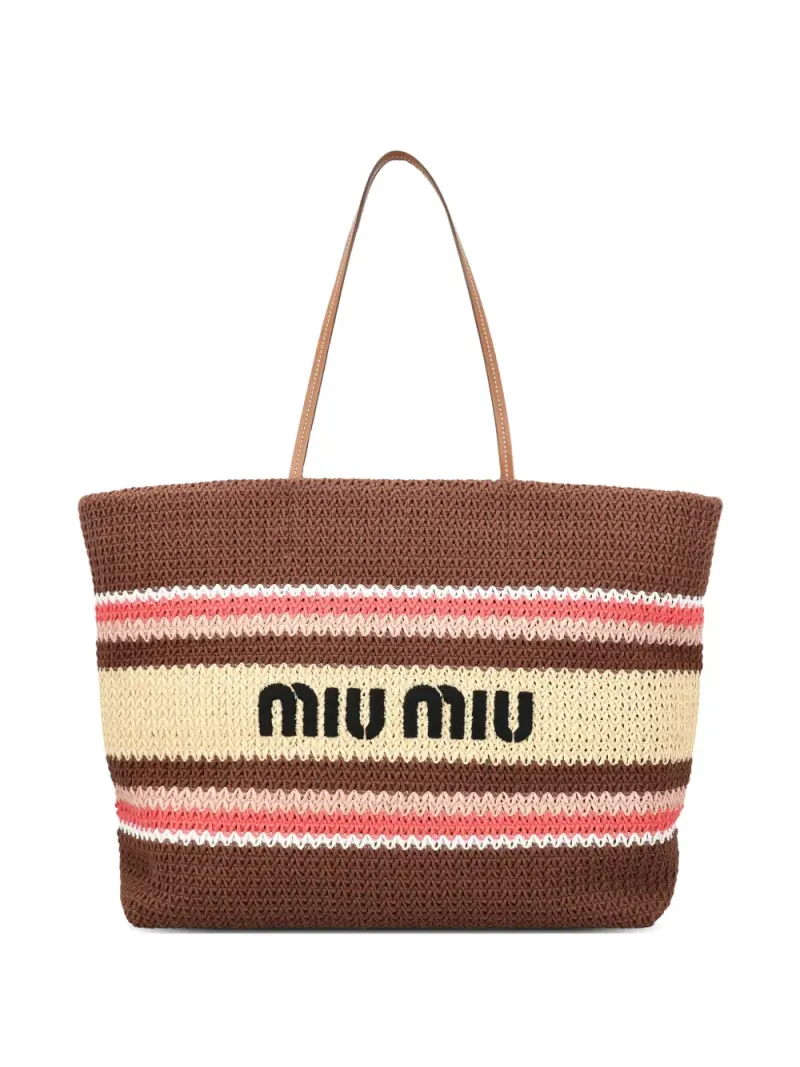 Miu Miu Gestreifter Tote Bags