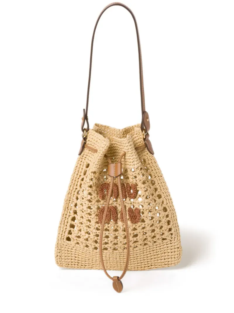 Miu Miu Gewebte Mini-Tasche aus Bast