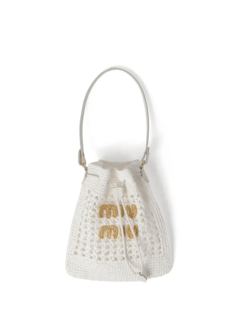 Miu Miu Gewebte Mini-Tasche aus Bast