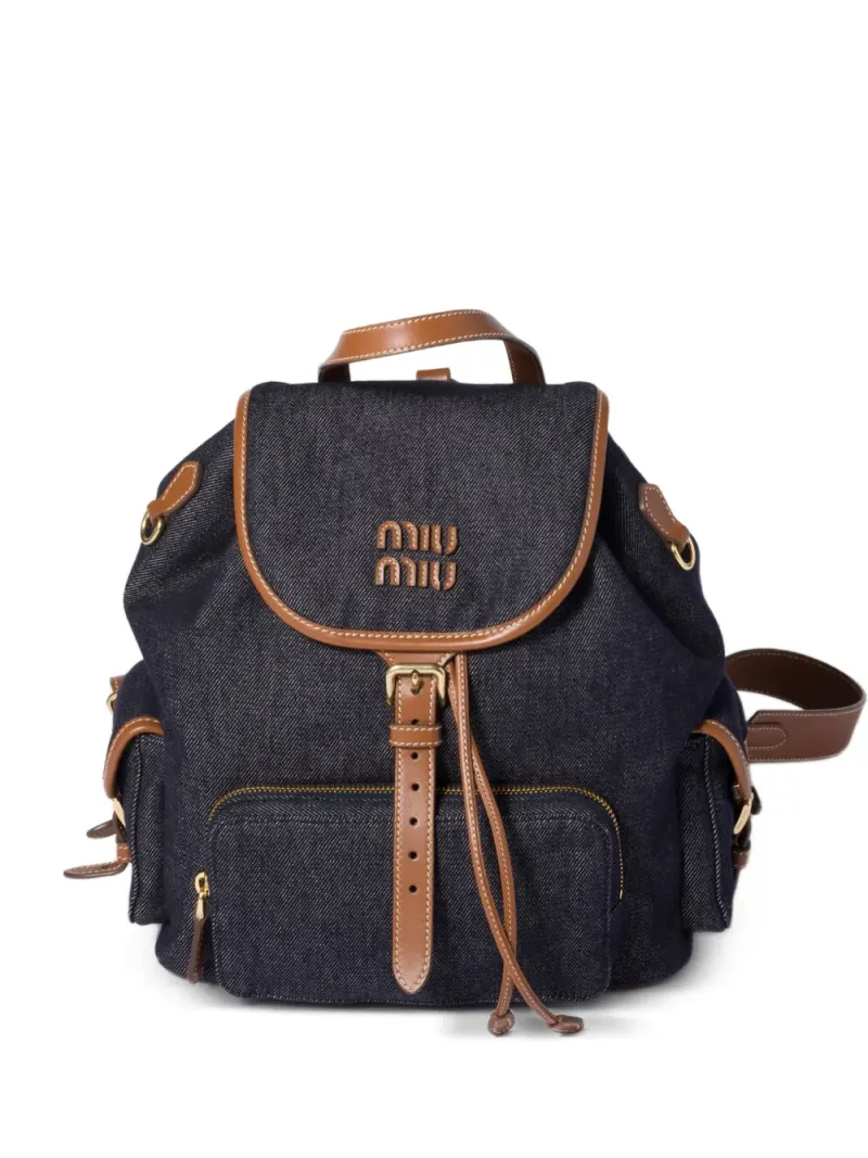 Miu Miu Rucksack aus Denim in Blau