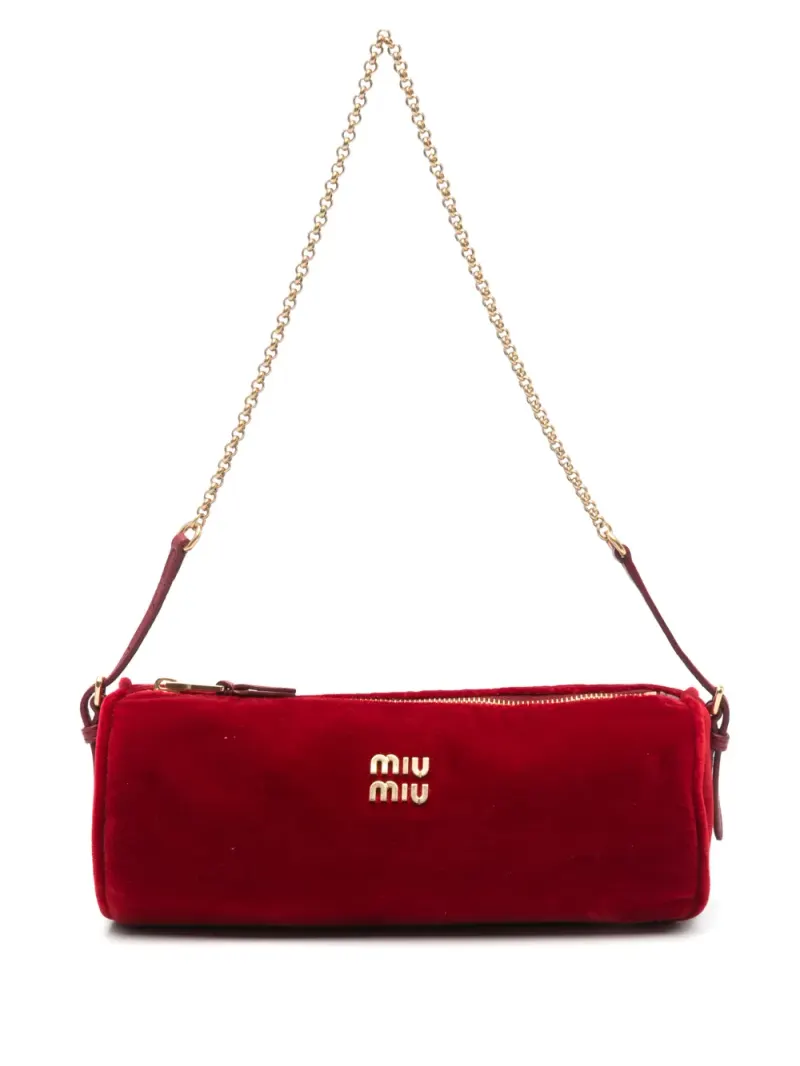 Miu Miu Schultertasche mit Logo-Schild