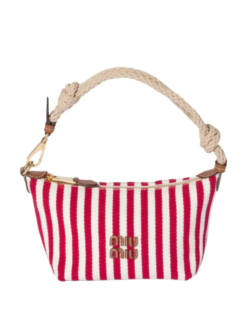 Miu Miu striped rope-handle bag Mini-Taschen