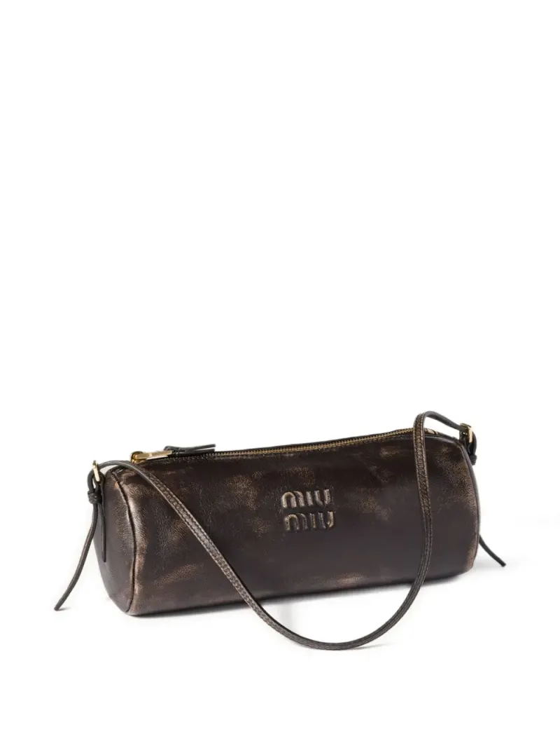 Miu Miu Zylinderförmige Schultertasche mit Logo-Prägung