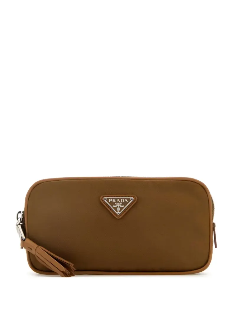 Prada Gürteltasche mit Logo-Schild in Braun