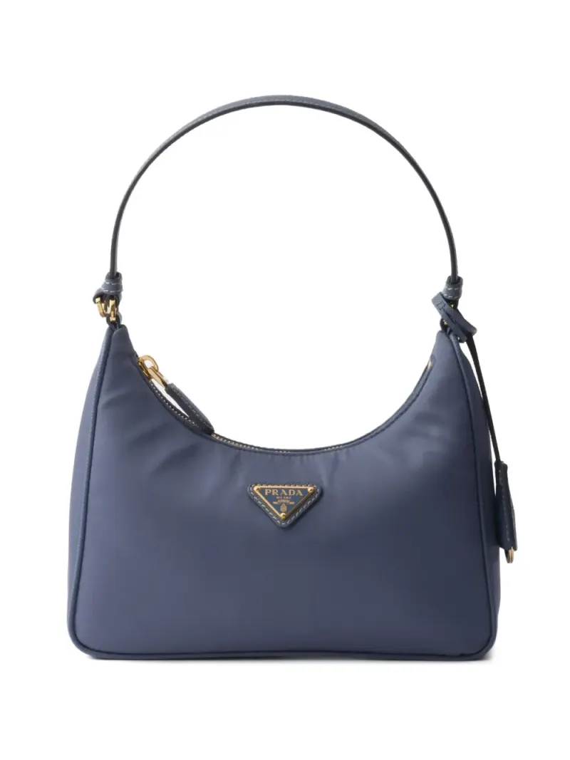 Prada Mini Re-Edition 2005 Schultertasche Mini in Blau