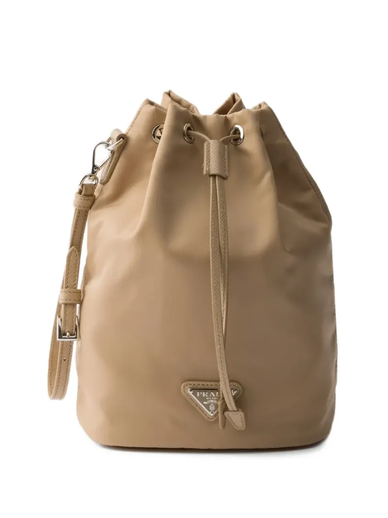 Prada Re-Nylon Clutch in Nude Re-Nylon-Leder
