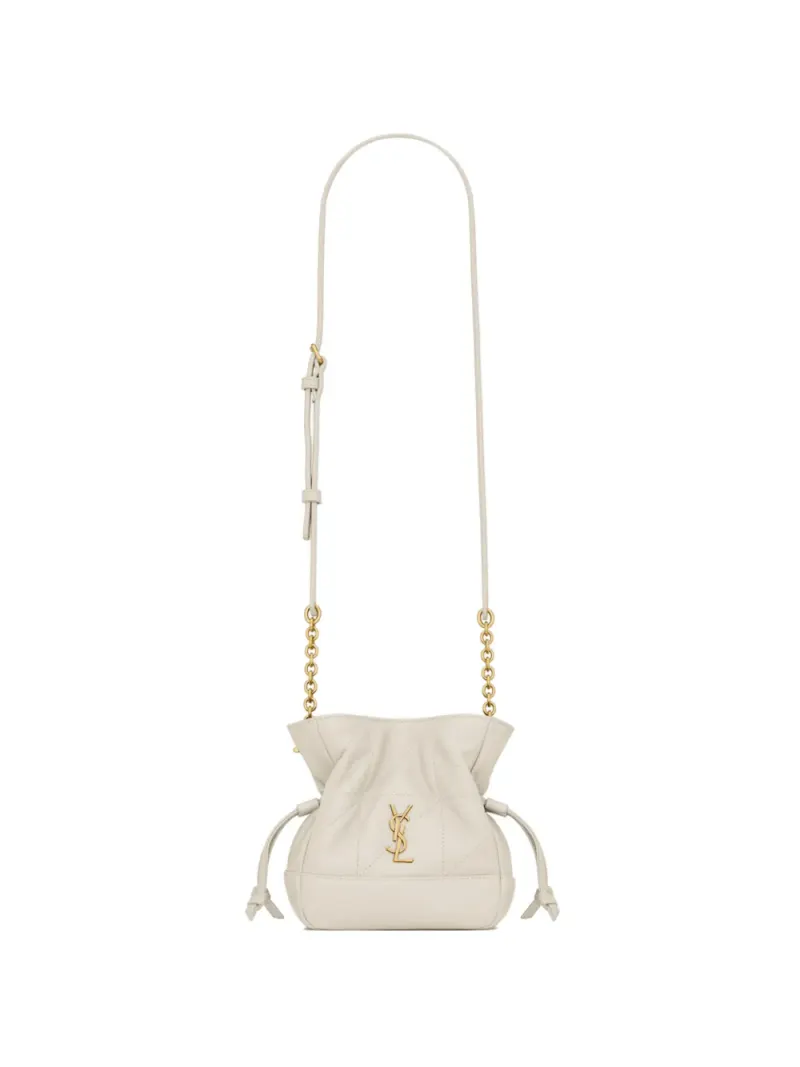 Saint Laurent mini Jamie bucket bag in Weiß