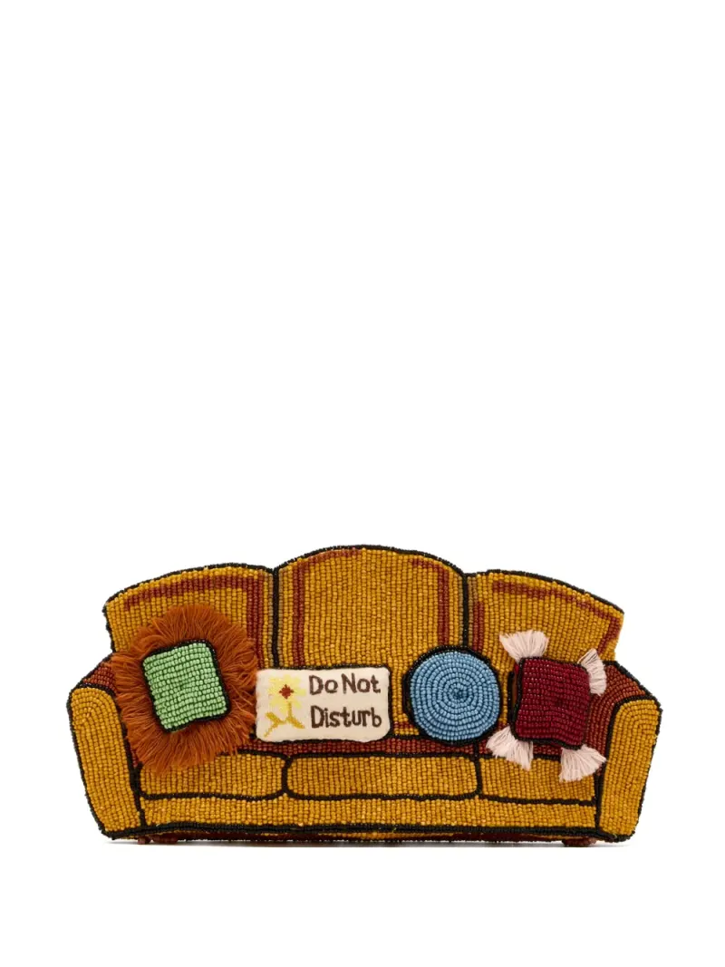 Staud Couch Clutch mit Perlen