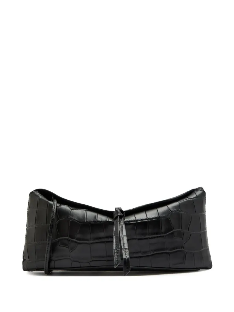 Staud Eve Clutch mit Kroko-Effekt