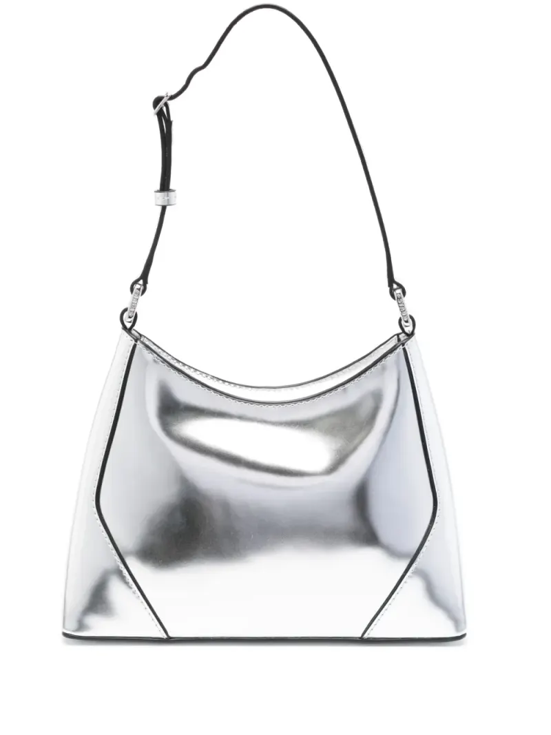 Staud Linda Schultertasche in Silber