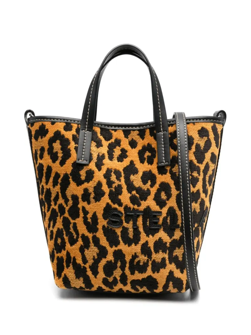 Stella McCartney Beuteltasche aus Leoparden-Jacquard