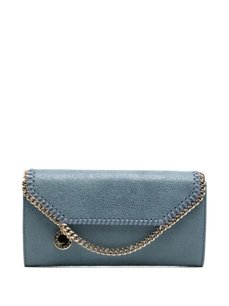 Stella McCartney Falabella Clutch mit Kettendetail in Blau