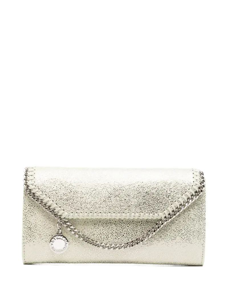 Stella McCartney Falabella Clutch mit Logo in Grau