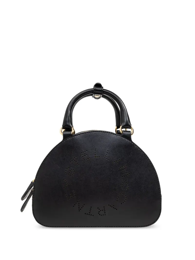 Stella McCartney Handtasche mit Logo-Verzierung in Schwarz