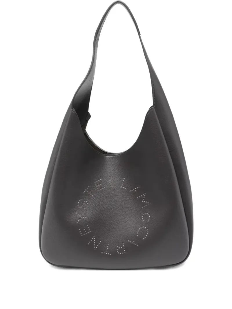 Stella McCartney Lockere Schultertasche mit Logo in Grau