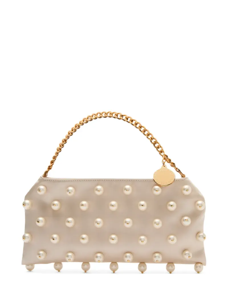 Stella McCartney Pearl Tote Bag mit Kettenhenkel in Nude