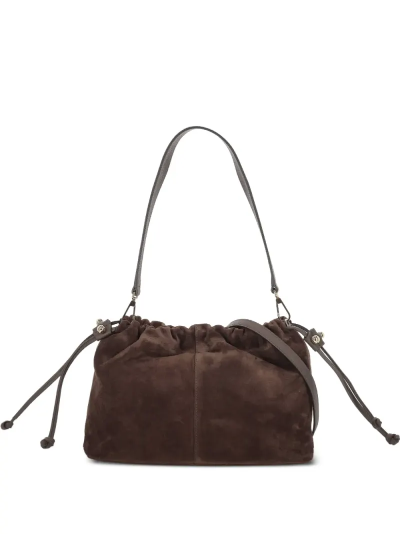 Strathberry Charlotte Schultertasche mit Kordelzug in Braun