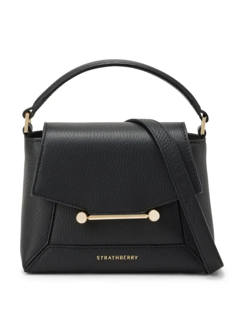 Strathberry Mosaic Handtasche aus Leder in Schwarz