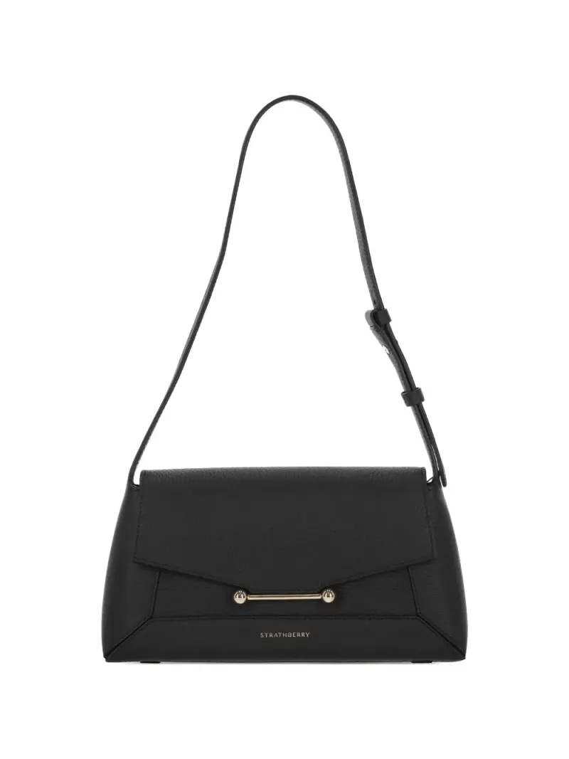 Strathberry Mosaic Schultertasche aus Leder in Schwarz