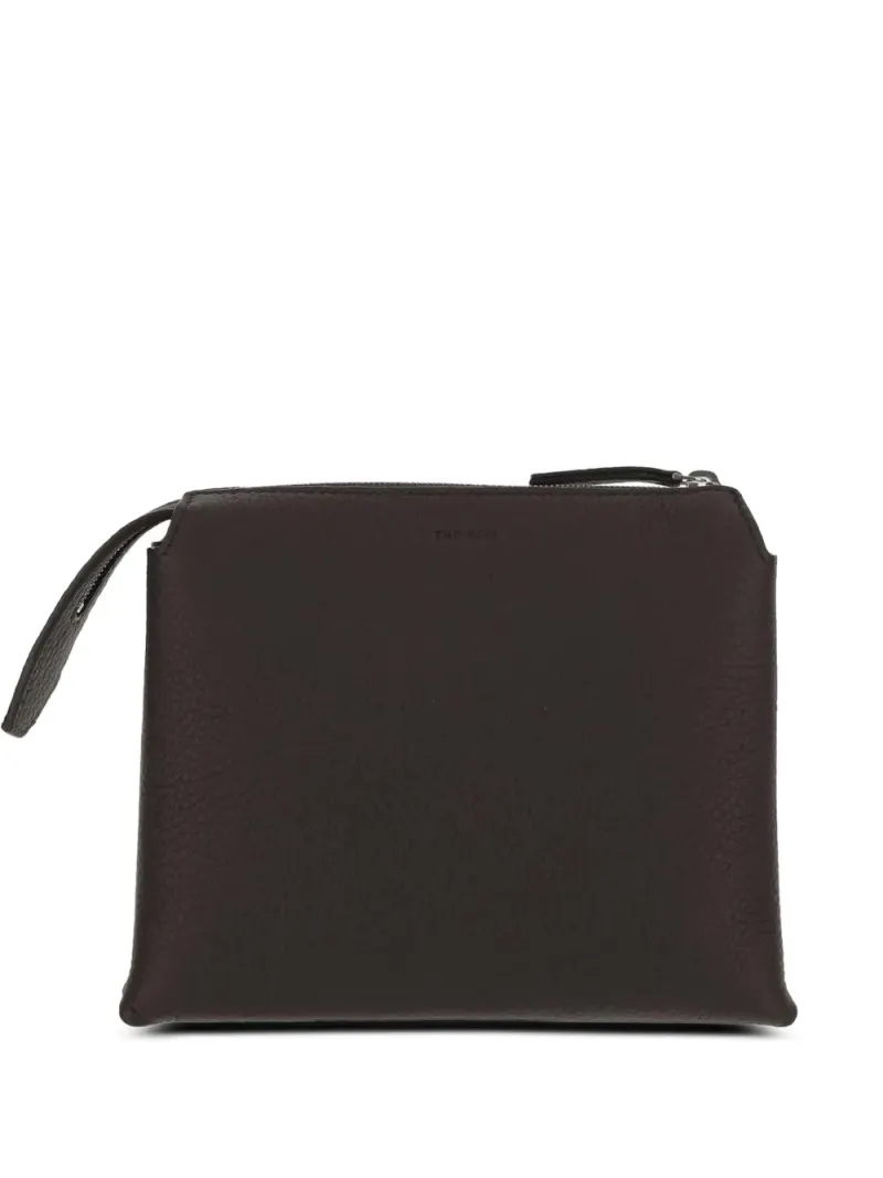 The Row Clutch aus Stroh mit Reißverschluss