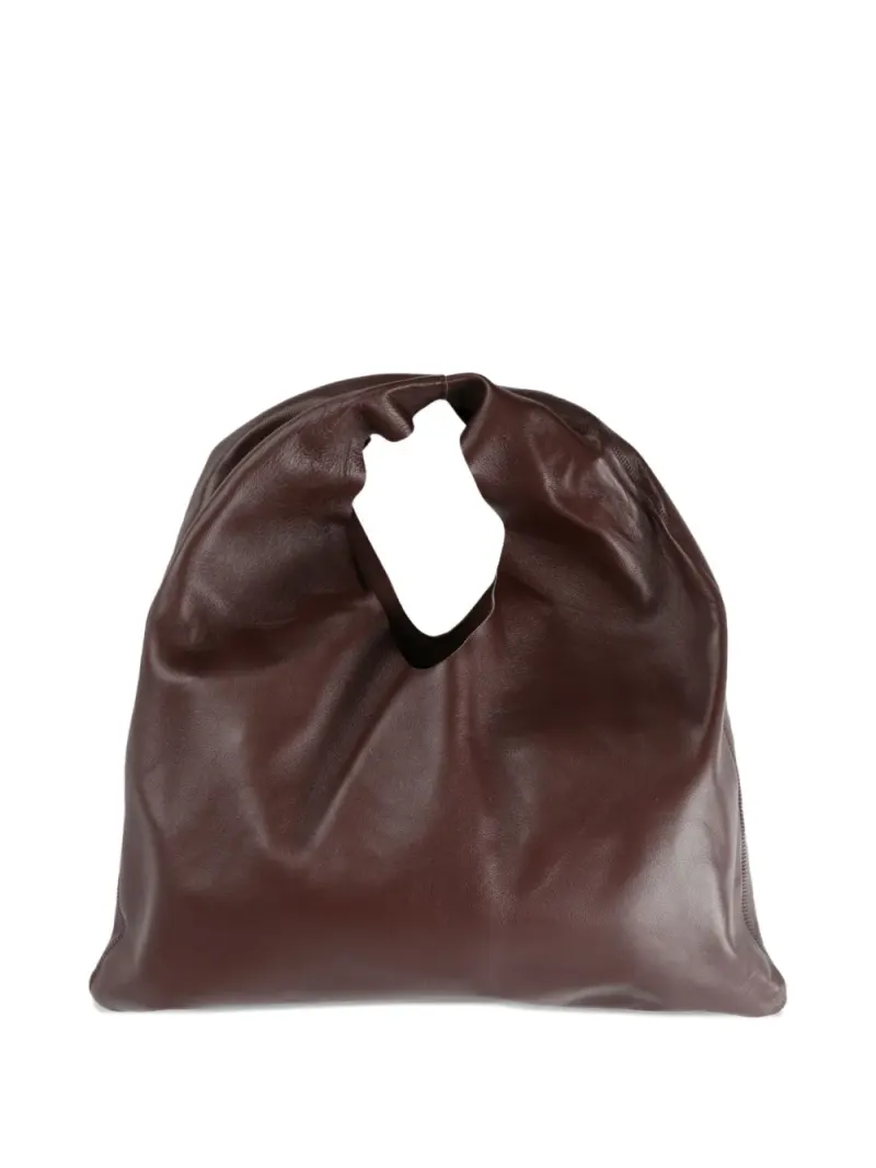 The Row draped leather tote bag