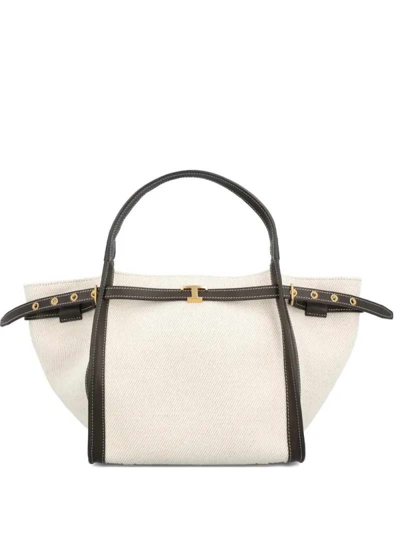 Tod's Canvas-Tote Bag mit T-Schnalle in Nude