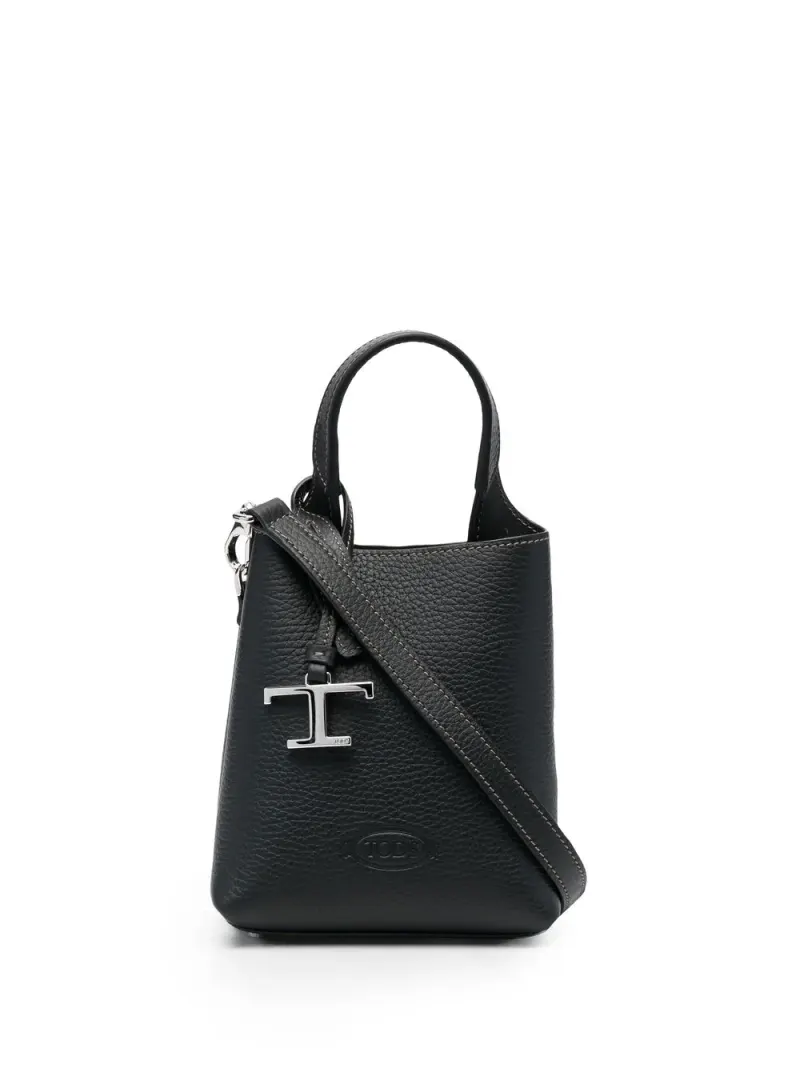 Tod's Handtasche mit Logo-Plakette in Schwarz