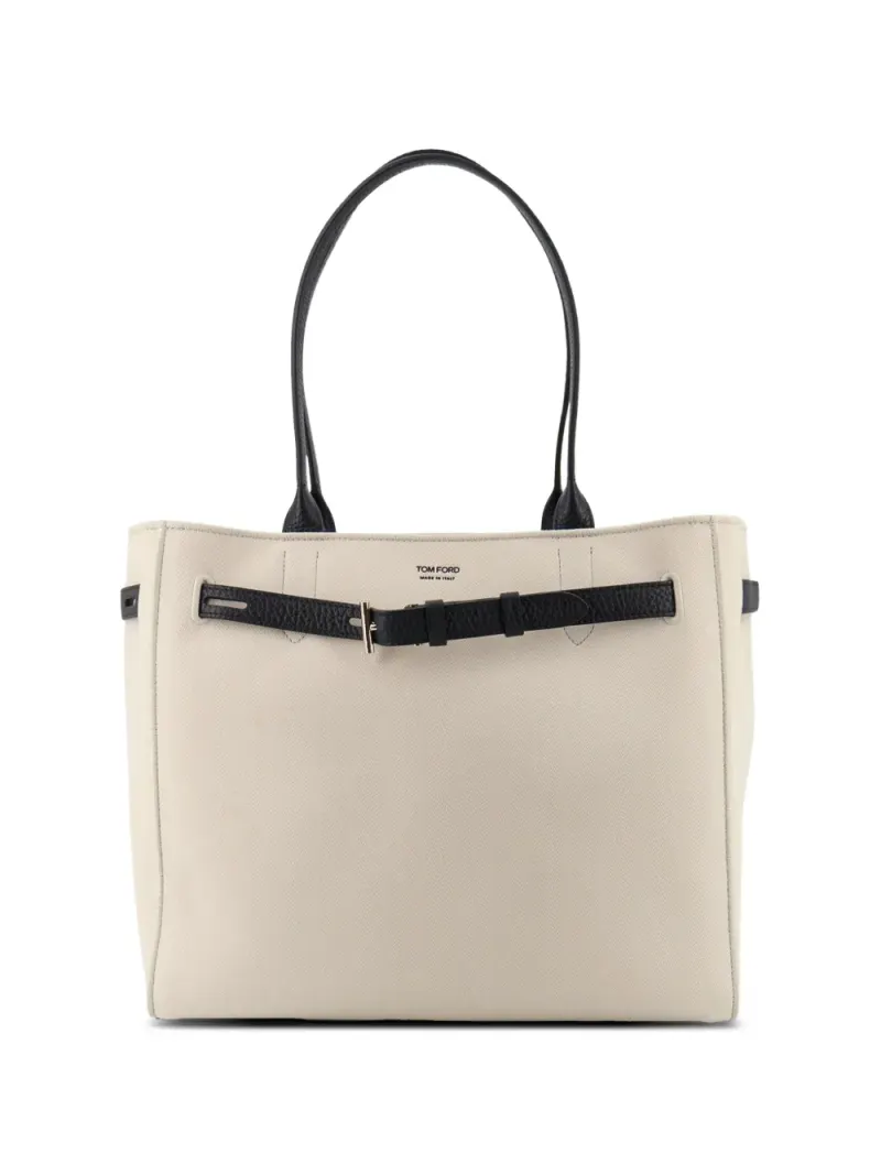 Tom Ford Mittelgroßer Audrey Tote Bag mit Schnalle in Nude