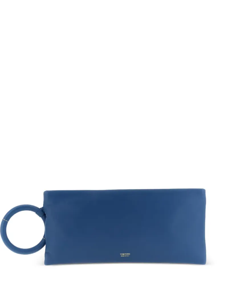 Tom Ford Clutch mit Logo-Prägung in Blau