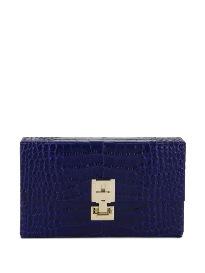 Tom Ford Clutch mit Kroko-Effekt in Blau