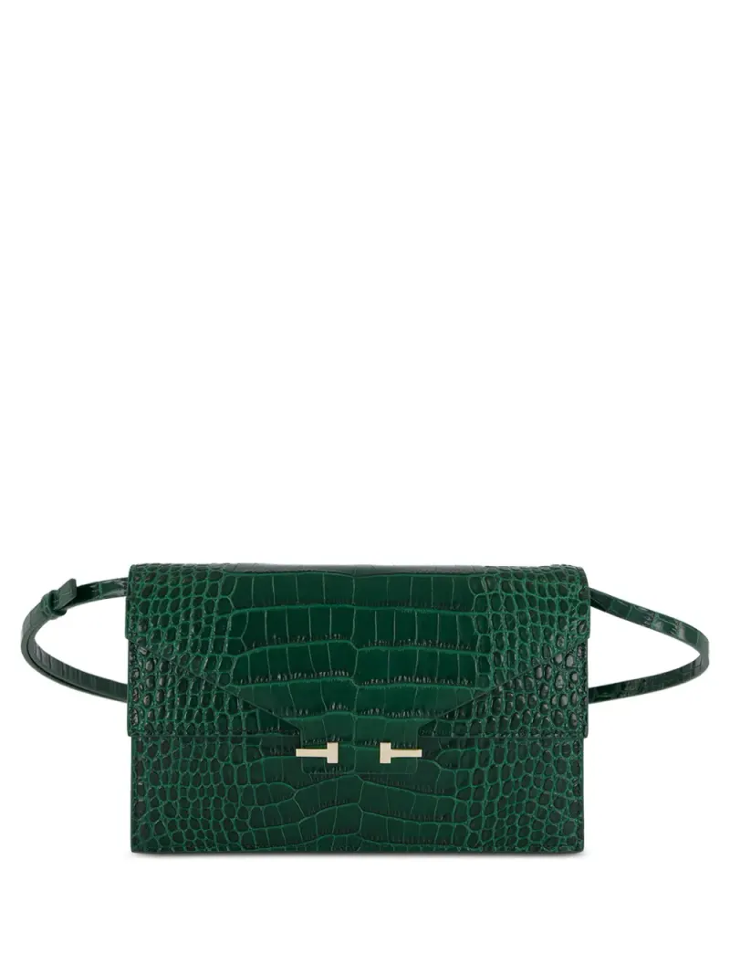 Tom Ford crocodile-effect shoulder bag in Grün