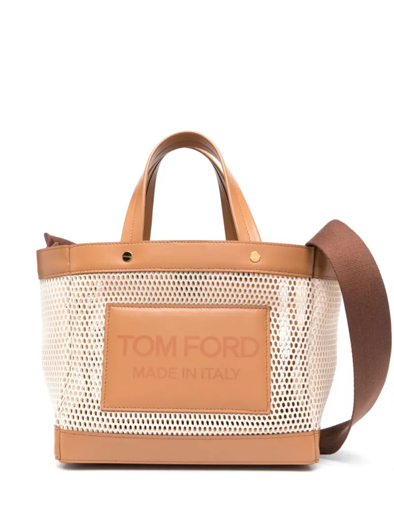 Tom Ford Tasche mit Netzeinsätzen in Nude