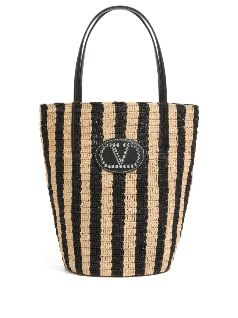 Valentino Gestreifter Tote Bags