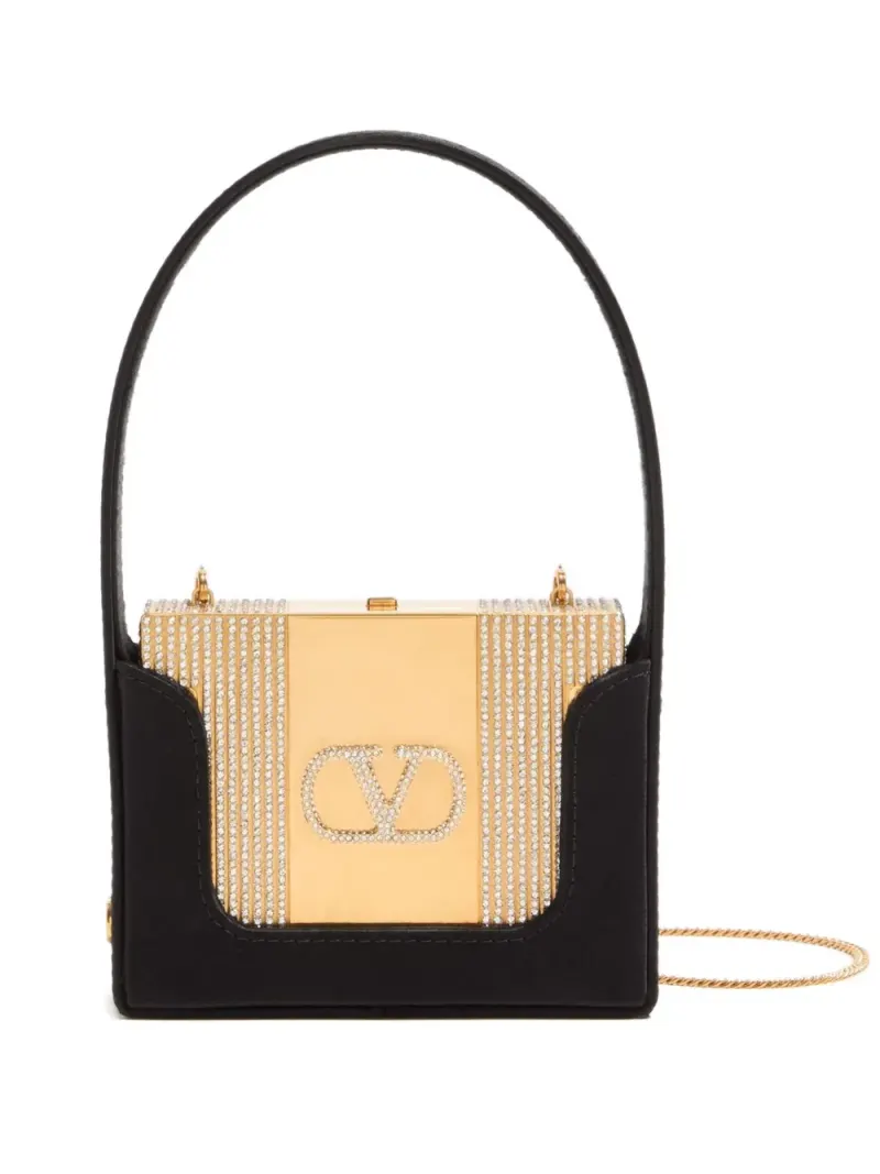 Valentino Minaumorphe Clutch mit Kristallen in Gold