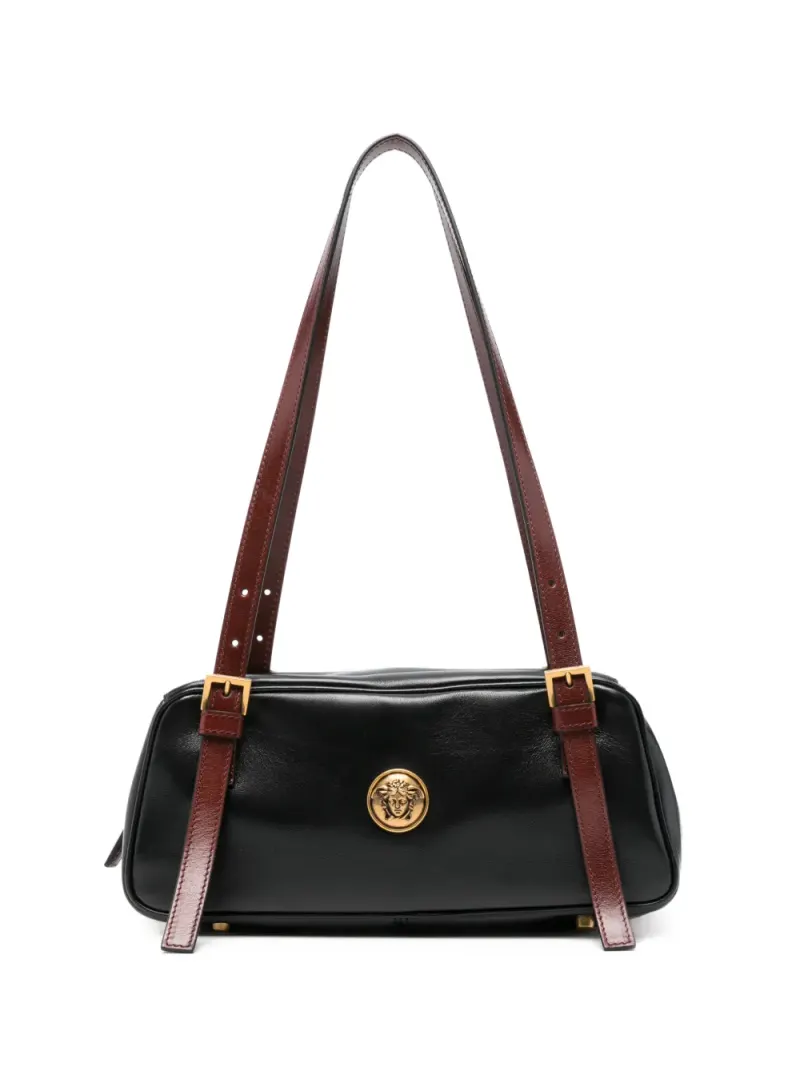 Versace Bowlingtasche mit Medusa-Applikation in Schwarz
